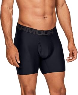 Under Armour Men's Tech 6-inch Boxerjock Boxer Brief - 1 Pack, Black (001)/Pitch Gray, X-Large