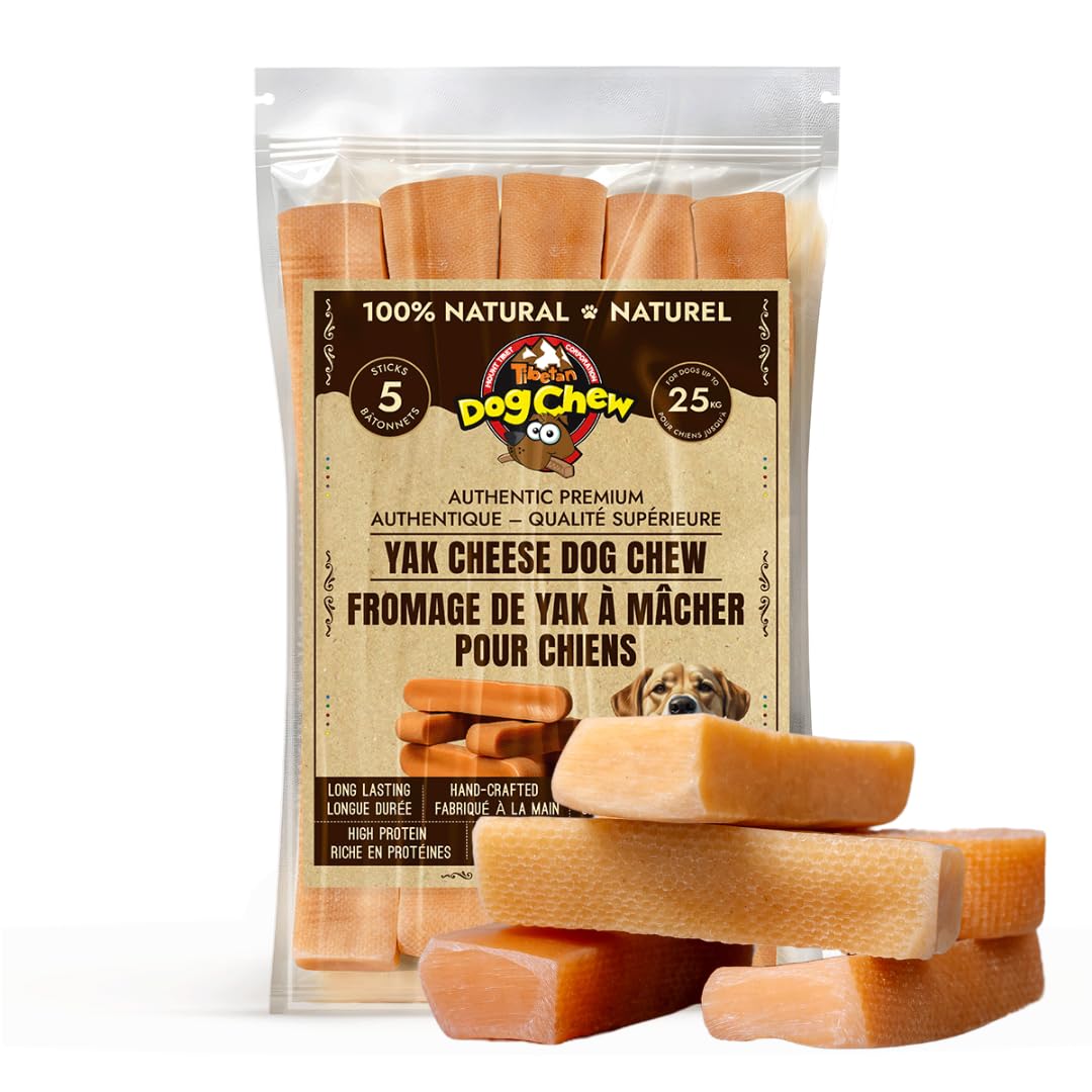 Tibetan Dog Chew - Yak Milk Cheese, Natural, Long Lasting Dog Treats for Aggress