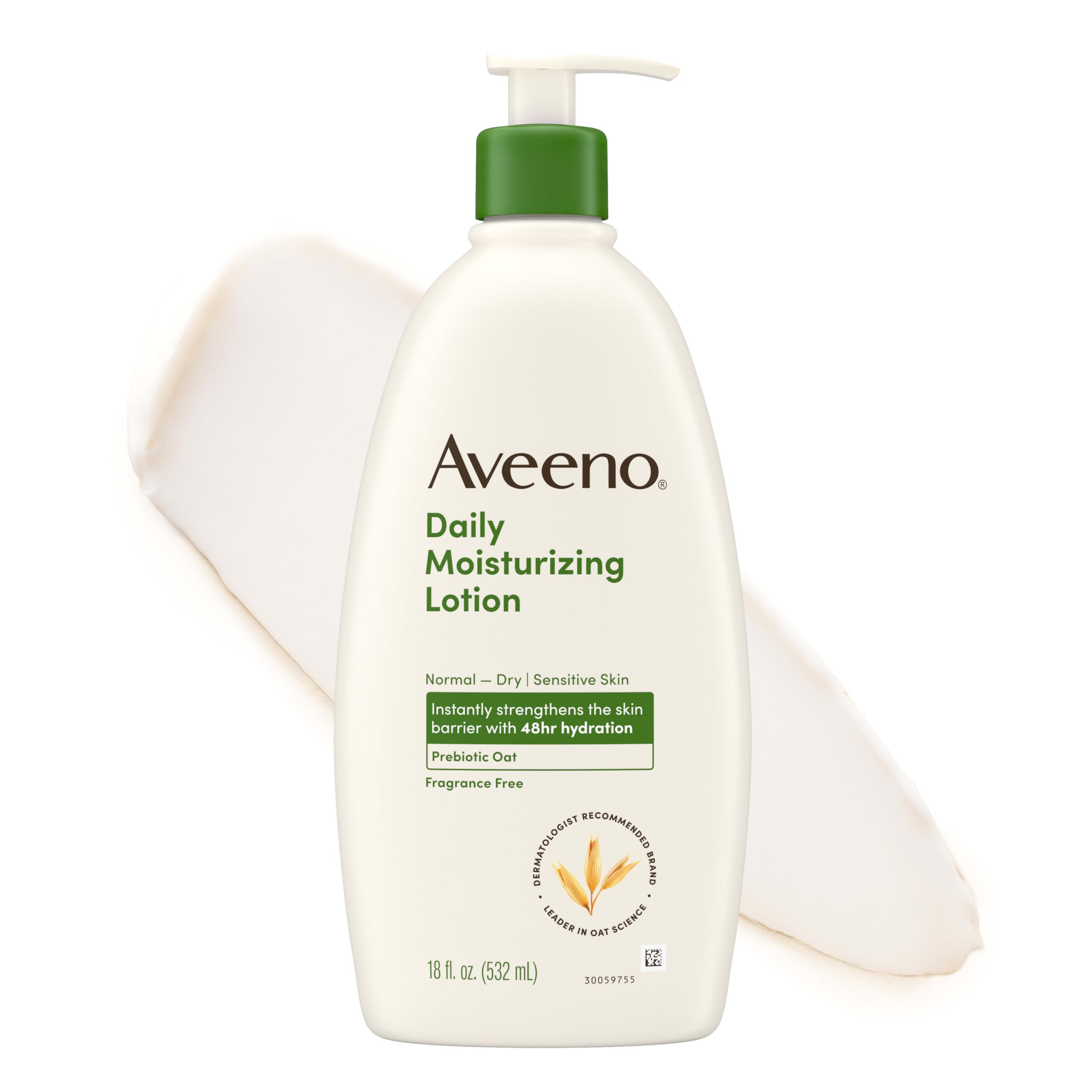 Aveeno Daily Moisturizing Body Lotion, Fragrance-Free, 18 fl. oz | Daily Moistur