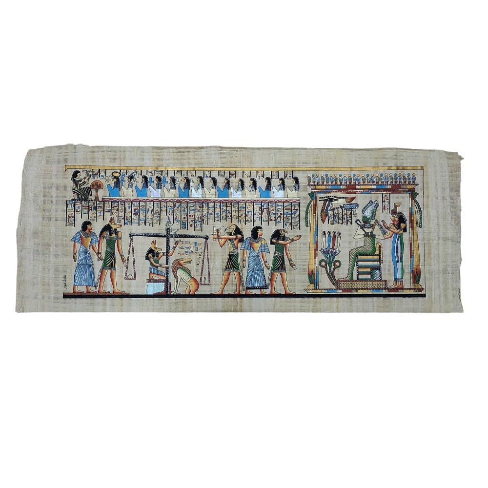 Original Egyptian Papyrus Made and Hand Painted in Egypt The Final Judice Hunefe