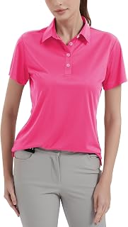Womens Polo Shirts UPF 50+ Quick Dry Short Sleeve Collared Golf Shirt