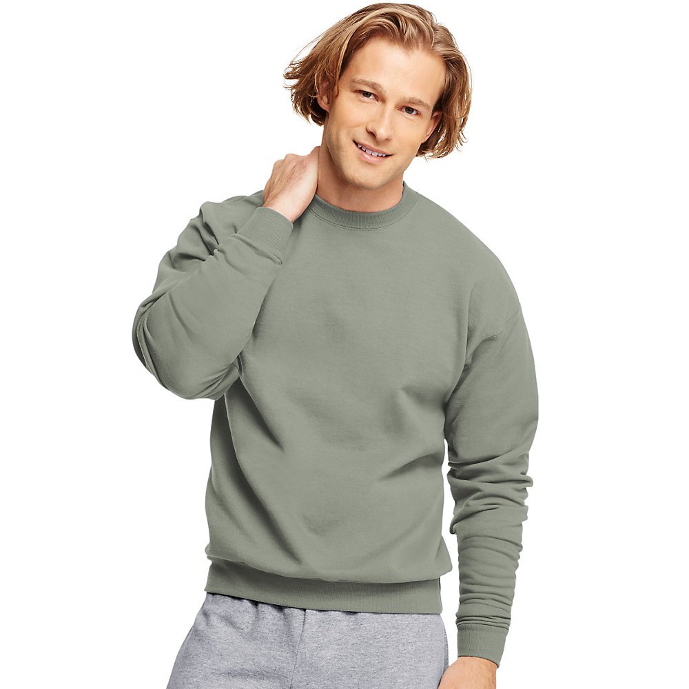 Hanes Ultimate Thick Fleece Sweatshirt, Men's Round Neck Sweatshirt Ultimate Thi