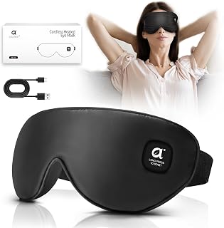arboleaf Cordless Heated Eye Mask for Dry Eyes, Warm Compress for Eyes