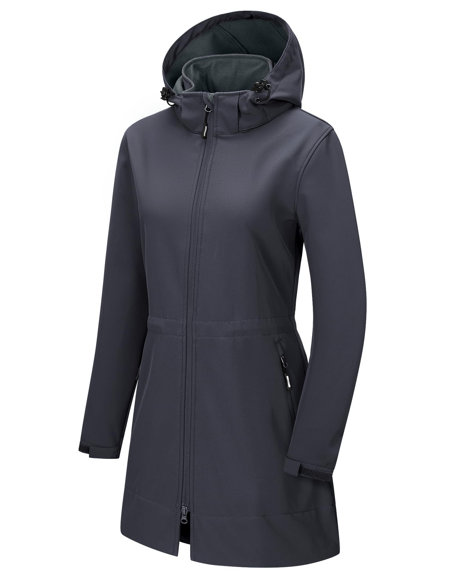 Outdoor Ventures Ladies Soft Shell Jacket with Removable Hood Fleece Lined Insul