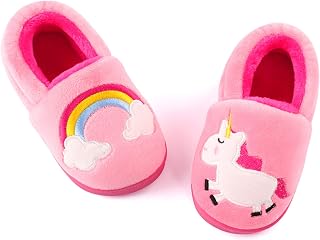 LACOFIA Children's Winter Slippers Plush Slippers for Children