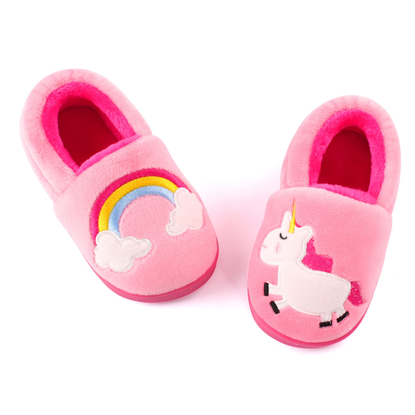 LACOFIA Children's Winter Slippers Plush Slippers for Children