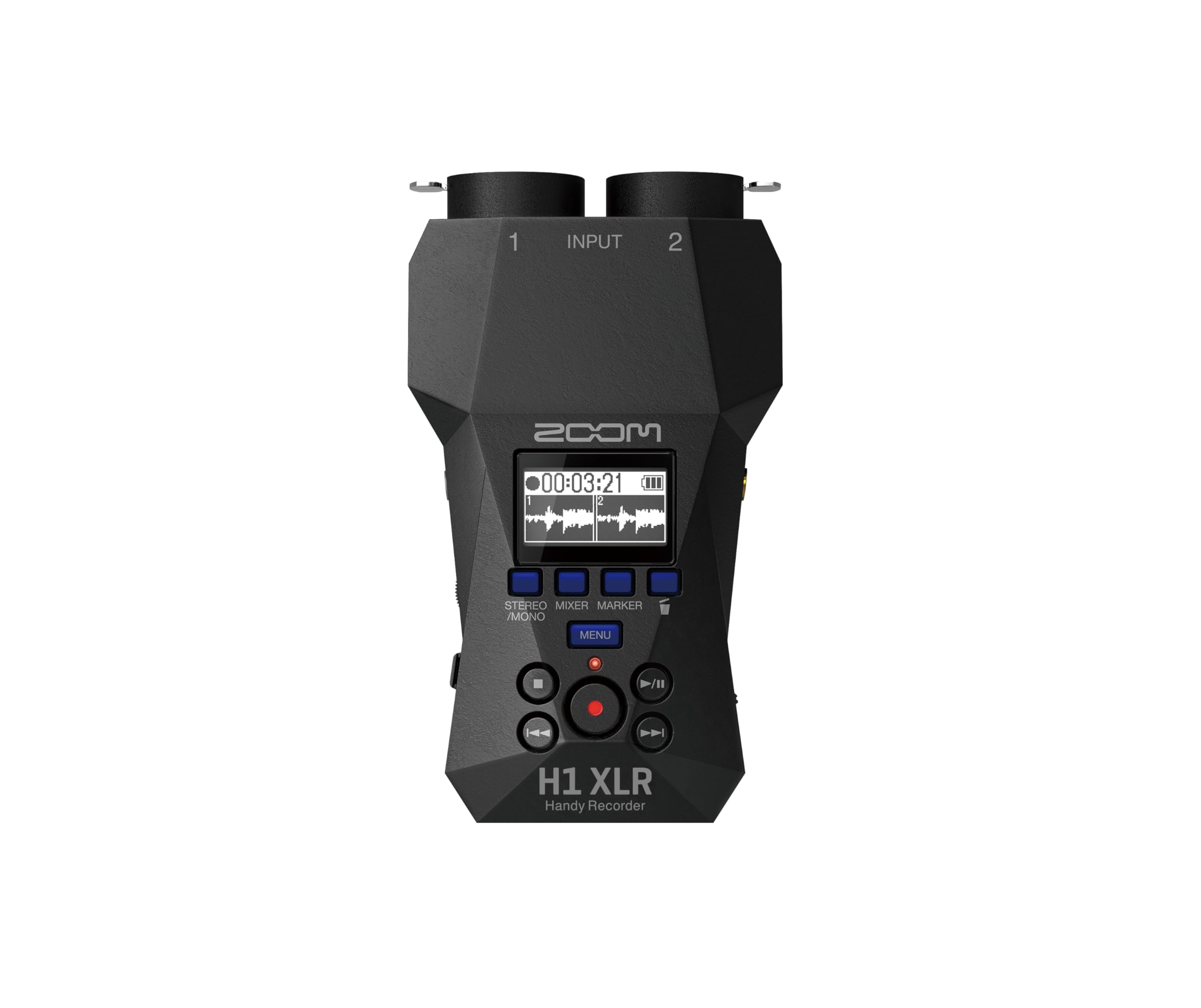 Zoom H1 XLR Handy Recorder with 32-Bit Float, Accessibility, 2 XLR/TRS Locking C