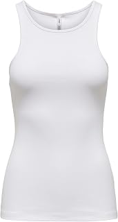ONLY Women's Onlkenya Rib Tank Top JRS Noos Top (Pack of 1)