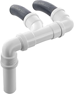 BITS4REASONS New Model Caravan (Twin) Waste Water Outlet Pipe System Adaptor with FLOPLAST Home Plumbing Grade Fittings CE Standard Tested to EN 1451. Fits Most Standard Caravans.