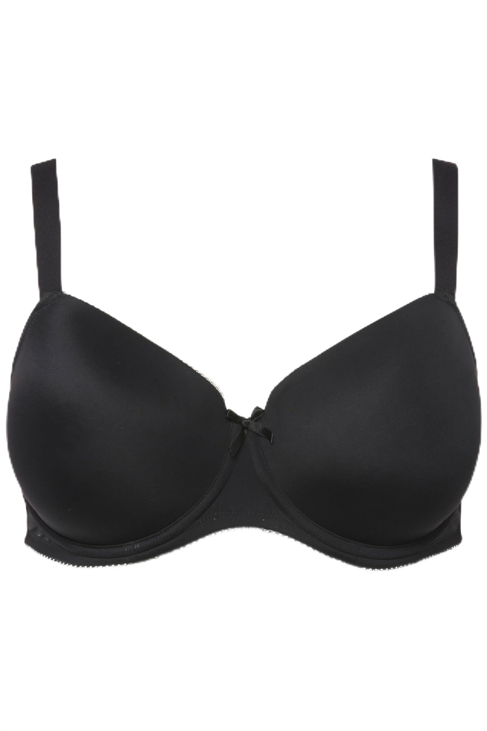 ULLA POPKEN Women's Underwire Relief Bra Crystal Pendant C-G Cup Pants Blackout