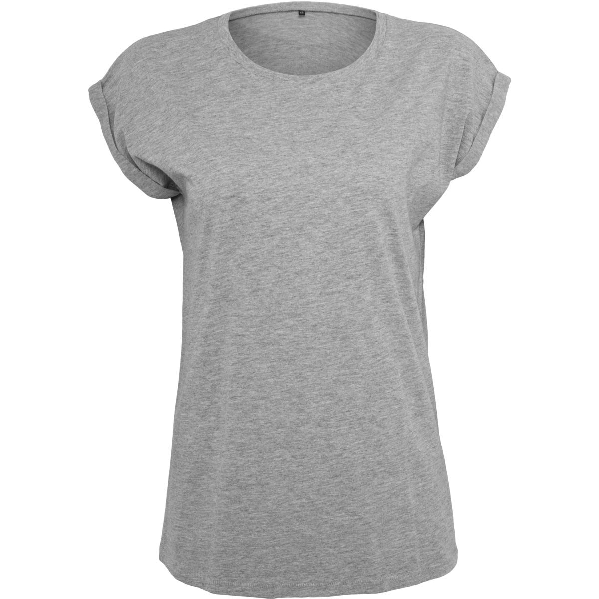 KiarenzaFD Build Your Brand Ladies Extended Shoulder Tee Heather Grey XXL BY021-