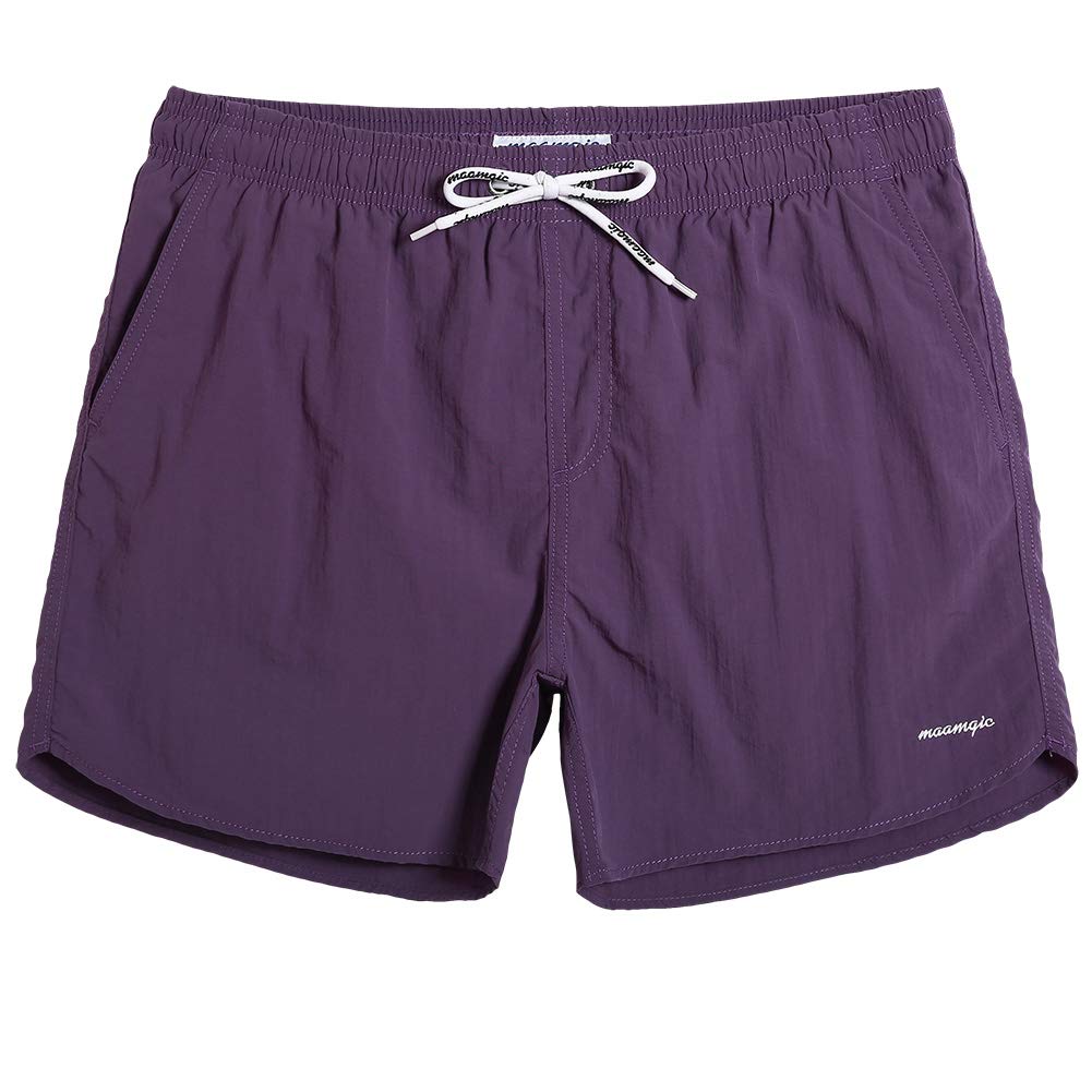 maamgic Men's Swim Trunks 5 Inch Mesh Lining Quick Dry Swim Shorts