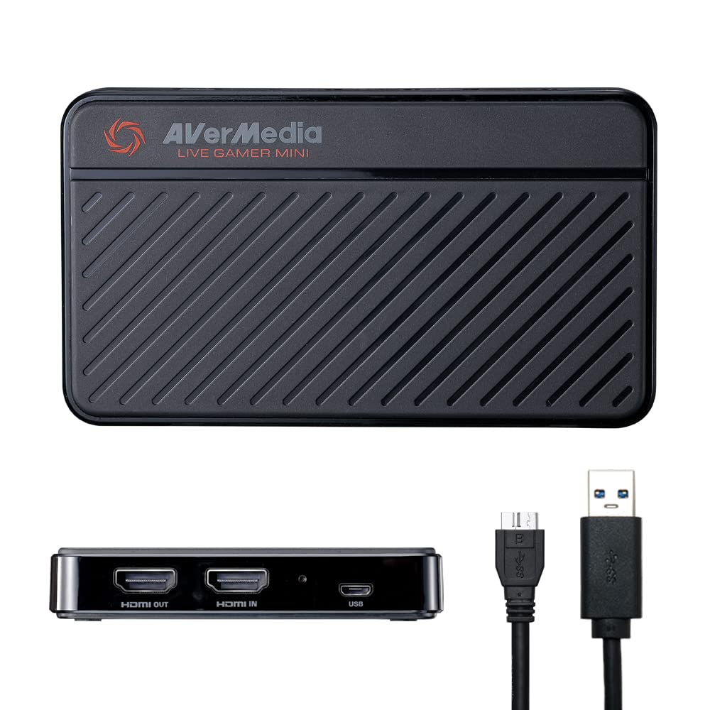 AVerMedia Live Gamer Mini, 1080p60 Capture Card with HDMI Pass-Thru, Plug & Play