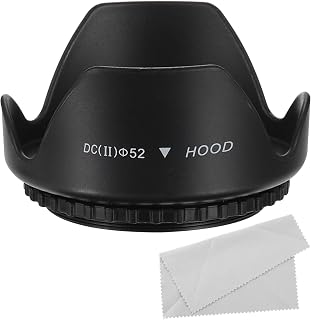 52mm Camera Lens Hood, Flower Sunshade Protector with Cloth to Block Excess Sunlight, Enhance Camera Photography for Nikon Fujifilm Pentax for Leica
