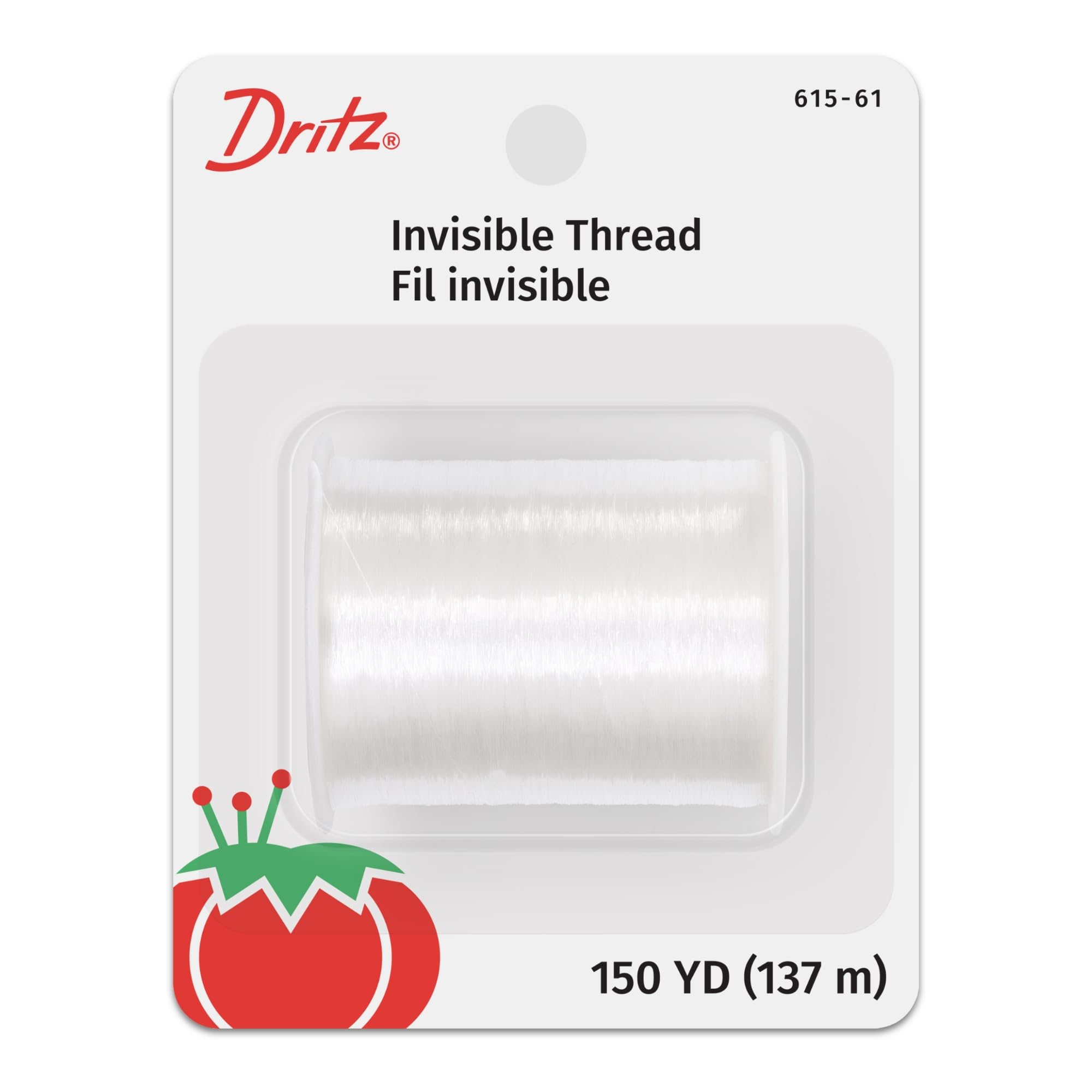 Dritz Invisible Thread, 150 Yards – Clear Thread | Blends Seamlessly with Any Fa