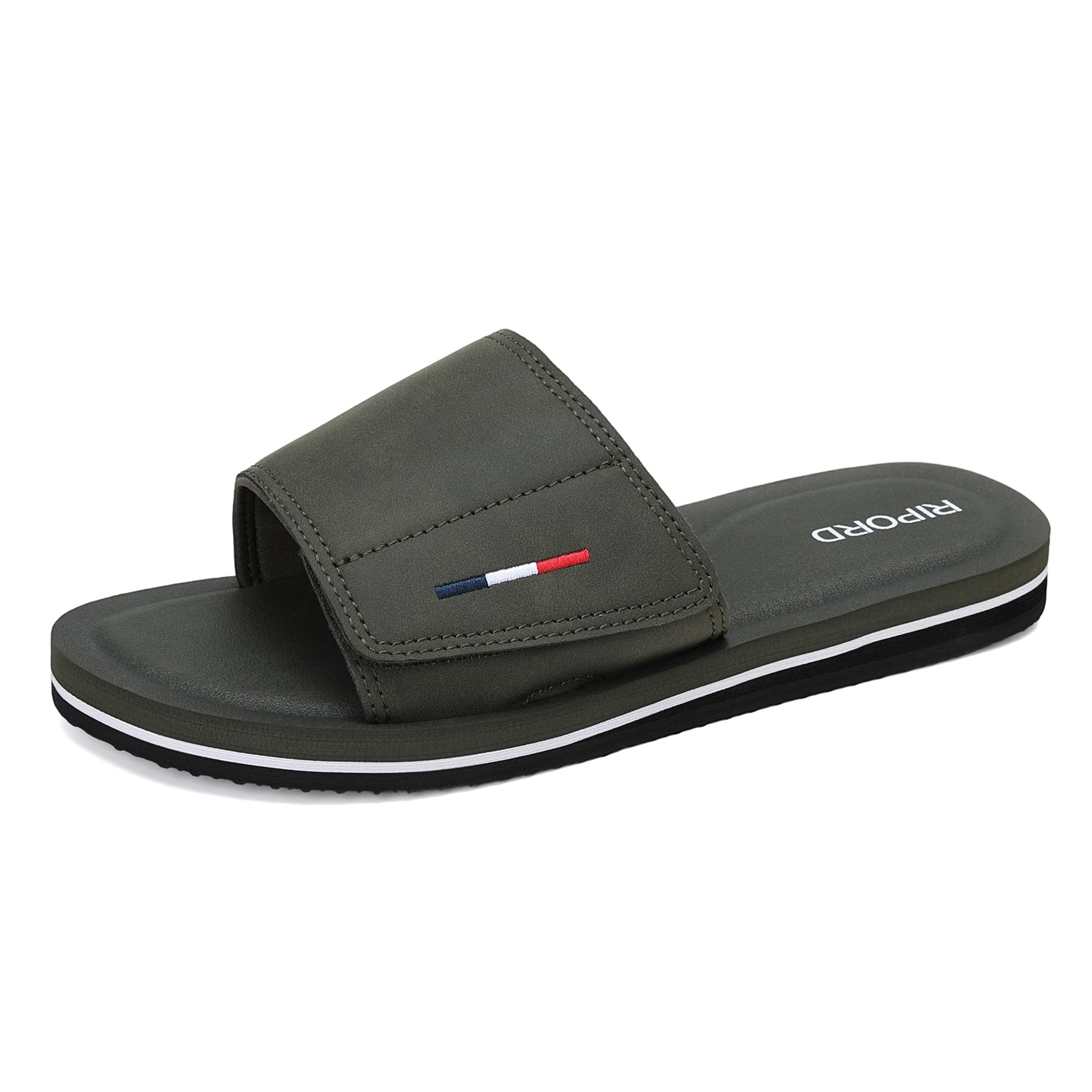 Men's Sandals Adjustable Latex Sole Mules Bath Slippers Comfortable Non-Slip Mul