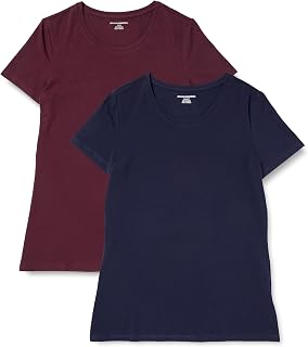 Amazon Essentials Women's Multipack T-Shirt, Regular Fit, Short Sleeve (Crew Neck/V-Neck)