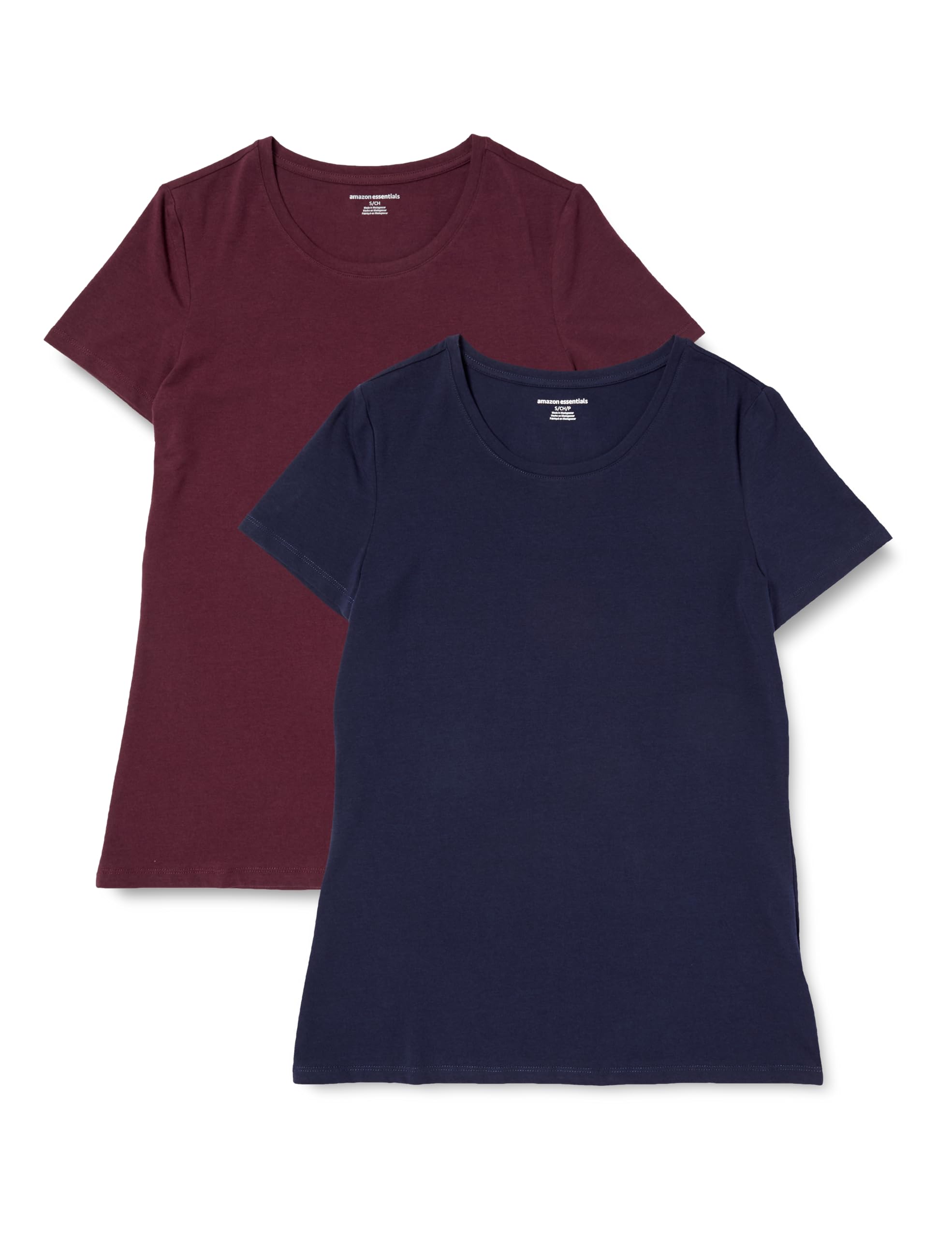 Amazon Essentials Women's Multipack T-Shirt, Regular Fit, Short Sleeve (Crew Nec