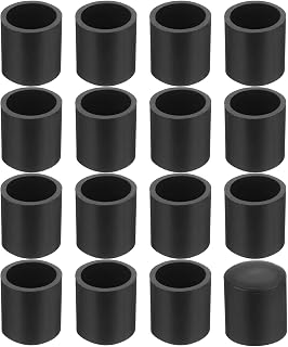 Chair Leg Caps 56pcs 12mm (4/9") Non-Marking PVC Chair Leg Tips Anti-Slip Chair Leg Floor Protector Round Table Cover Furniture End Caps, Black