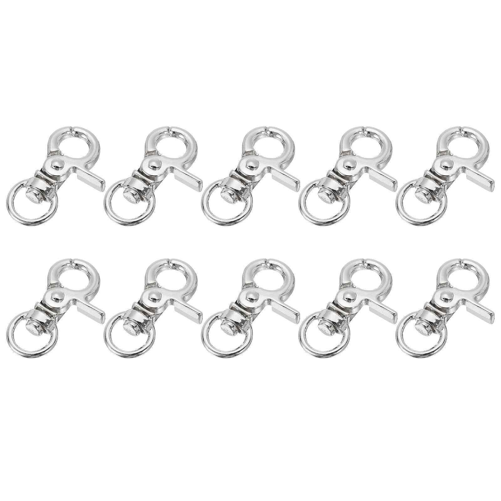 10 Pcs Swivel Snap Hooks for Lanyard, 1.18 x 0.75 Inch Zinc Alloy Metal Carabine