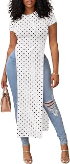 OPOIPIN Women's Side Split Casual Long Shirt