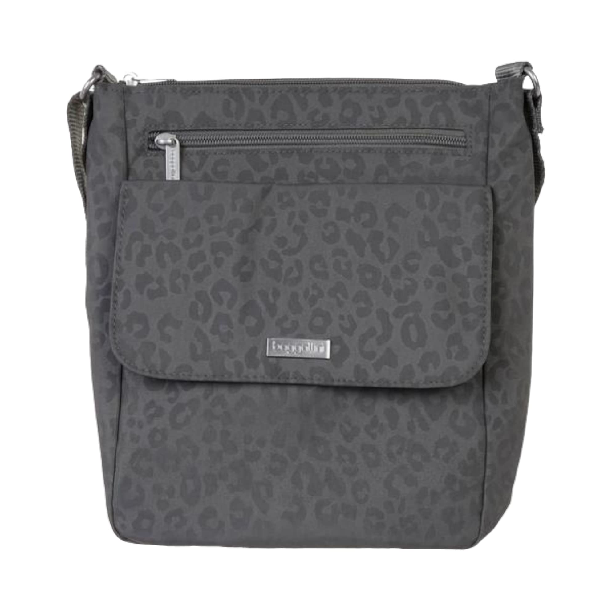 Baggallini Town Bagg (Pewter Cheetah), Grey