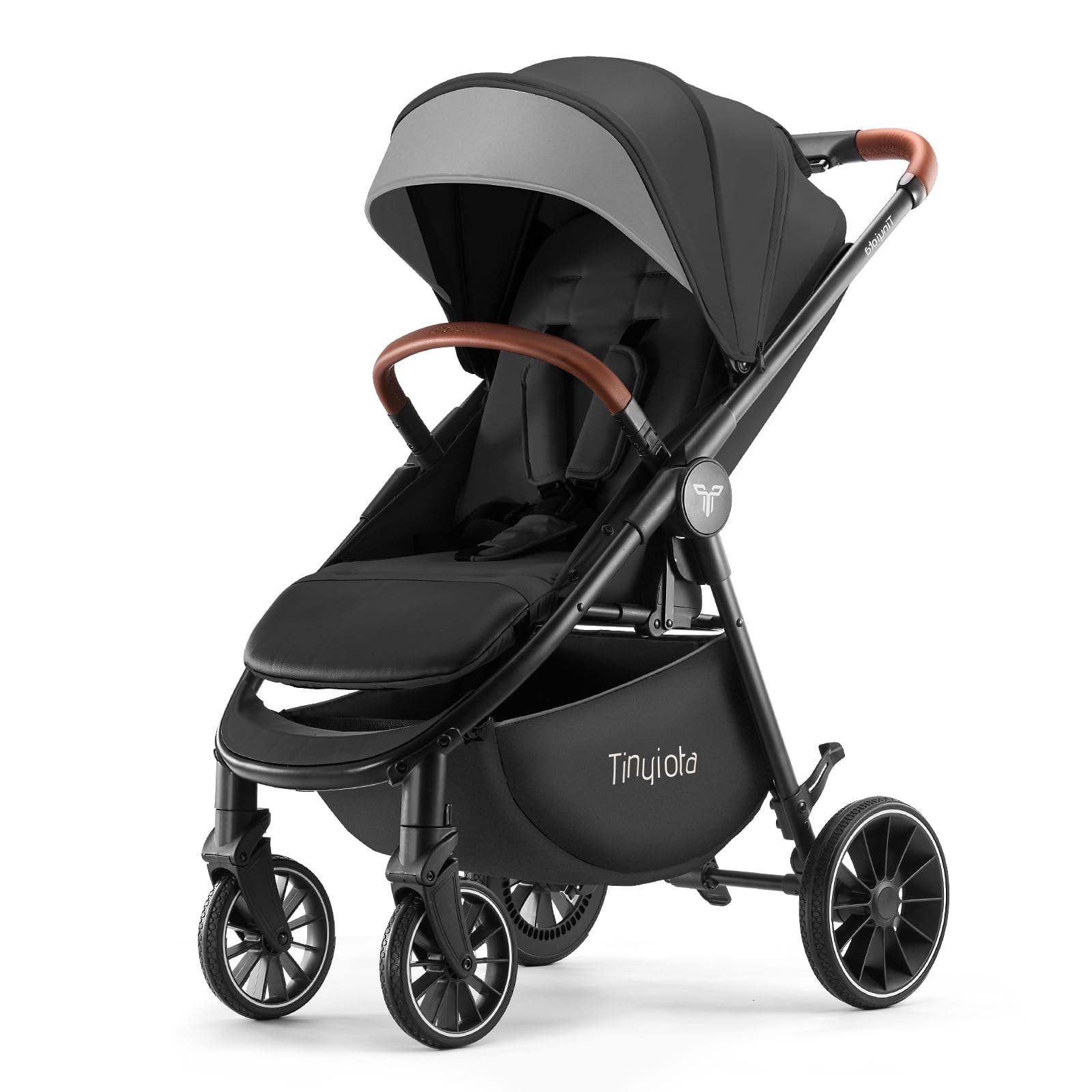 Tinyiota Baby Stroller, 14" Extra-Wide Seat, UPF 50+ Canopy, All-Terrain | One-H