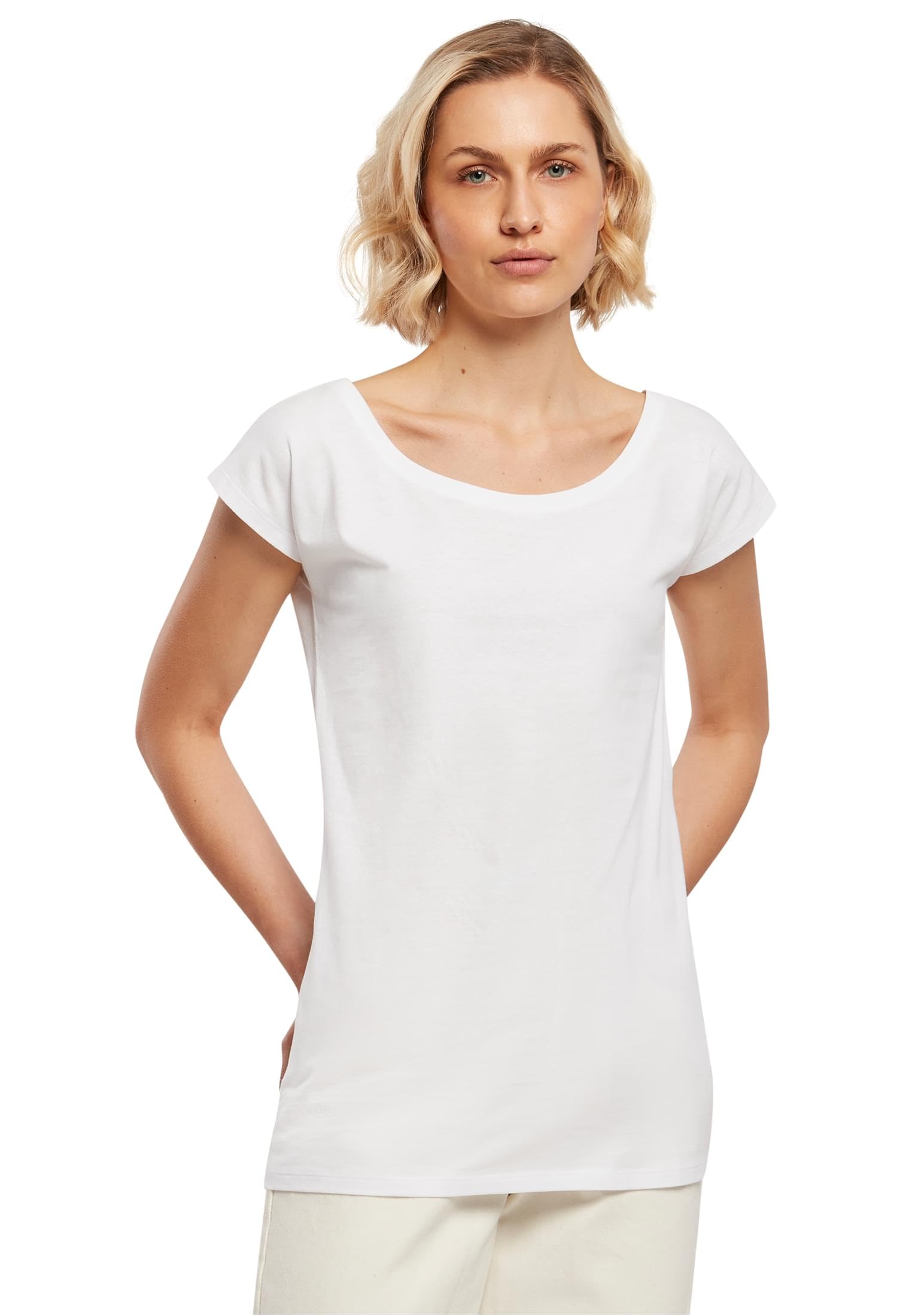 Build Your Brand Women's Bb013-ladies Wide Neck Tee T-Shirt