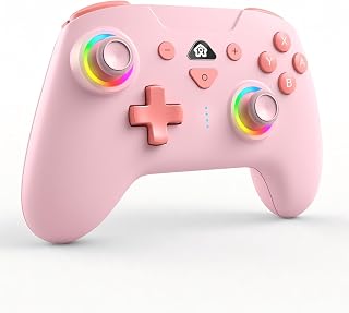 Switch コントローラー 自動連射機能 背面ボタン付き マクロ機能 Bluetooth接続 6軸ジャイロセンサー 7色RGBライト 1000mAhバッテリー 長時間使用 4段階HD振動 Switch1/Switch2/Android/PC（有線）/iOSに対応 日本語取扱説明書付き PeriphX スイッチ プロコン 全機能搭載 洗練されたデザイン かわいい配色 マクロループ機能付き