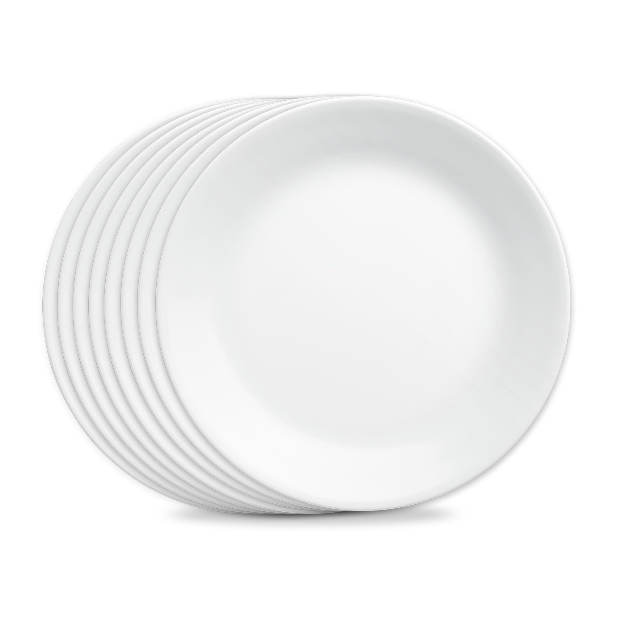 Corelle Vitrelle 8-Piece Dinner Plates Set Triple Layer Glass and Chip Resistant