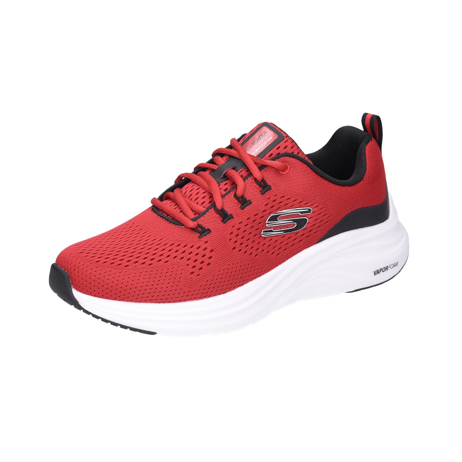 Skechers Men's Vapor Foam Fresh Trend Trainers, Red Mesh Synthetic Black Trim, 8