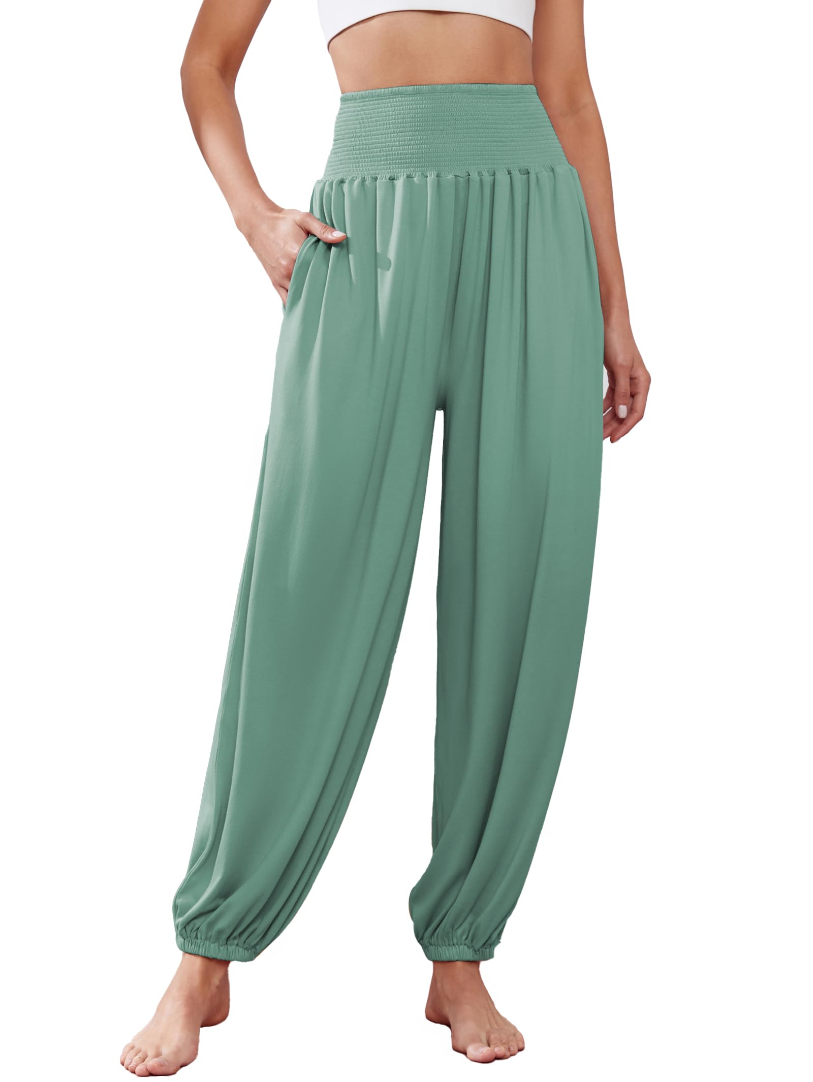 Famulily Womens High Waist Yoga Workout Stretch Harem Pants S-XXL