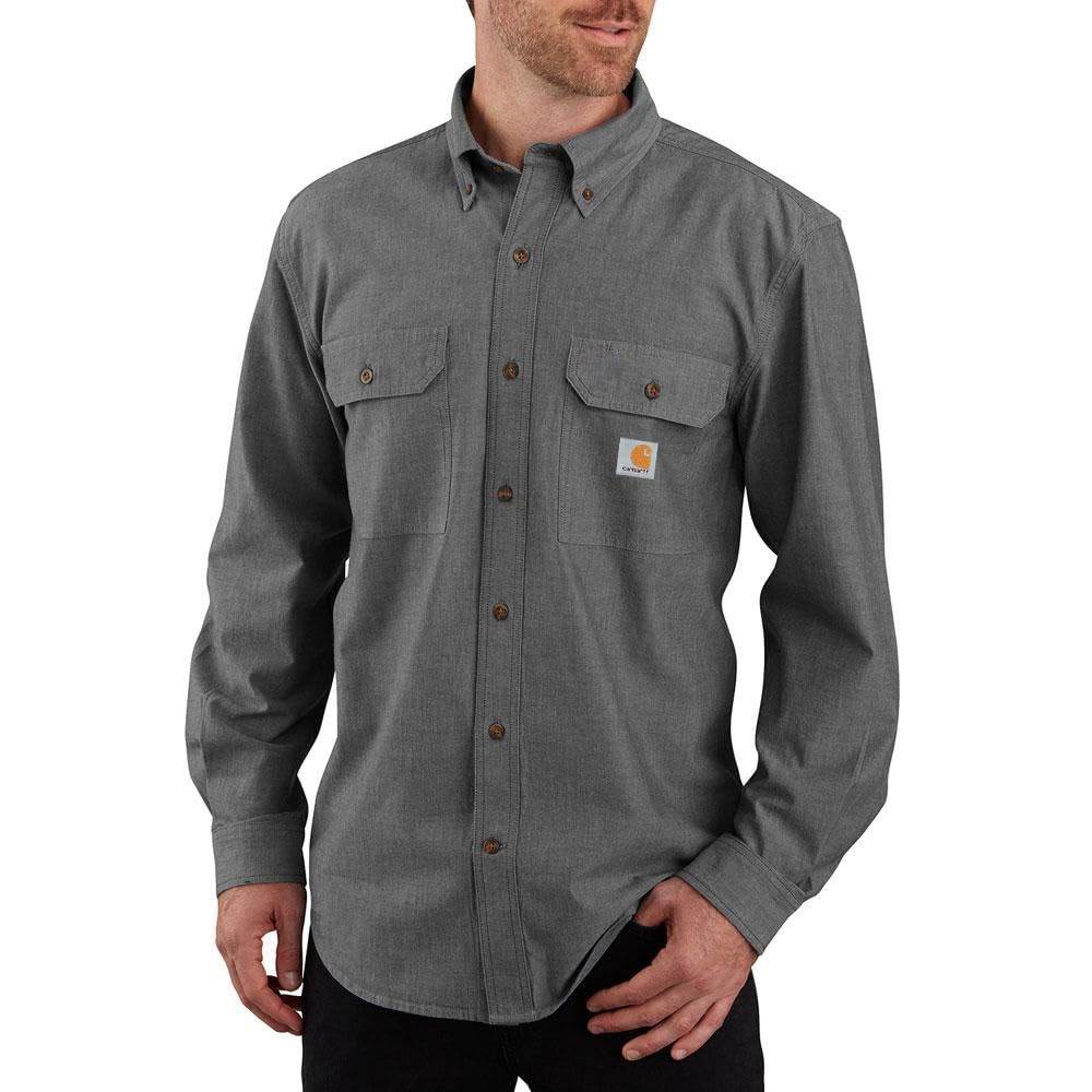 Carhartt Men's Loose Fit Midweight Chambray Long Sleeve Shirt