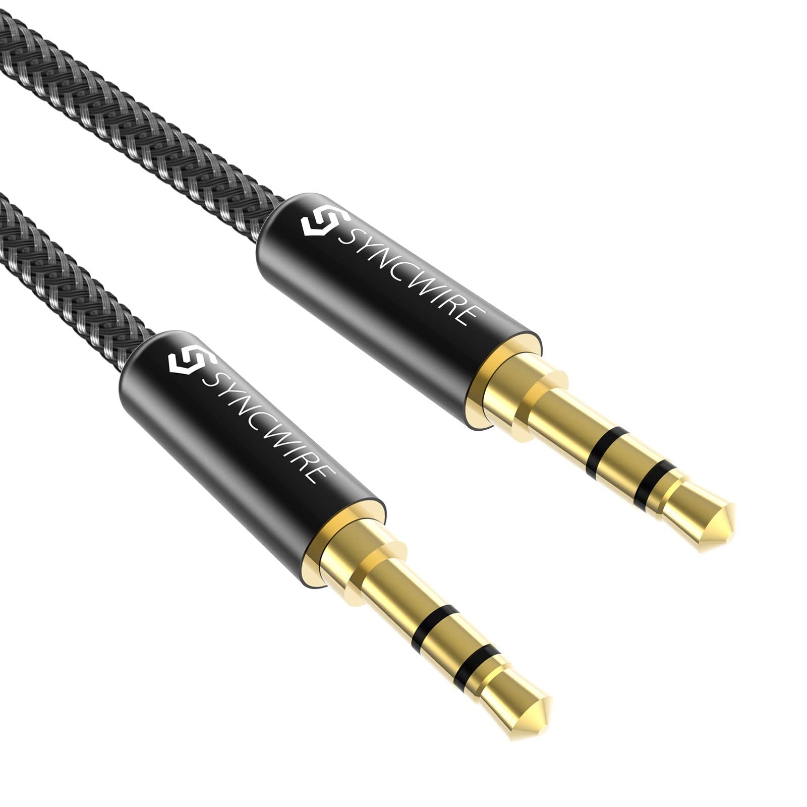 Syncwire Aux Cable 3.5mm –3.3ft/1M- Nylon Braided Aux Lead for Car, Headphone, i