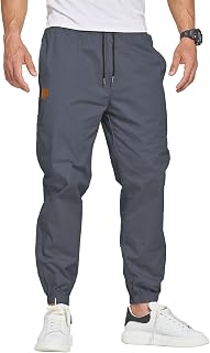ZOXOZ Men's Work Trousers Casual Sport Slim Fit Joggers Long Pants with Pockets