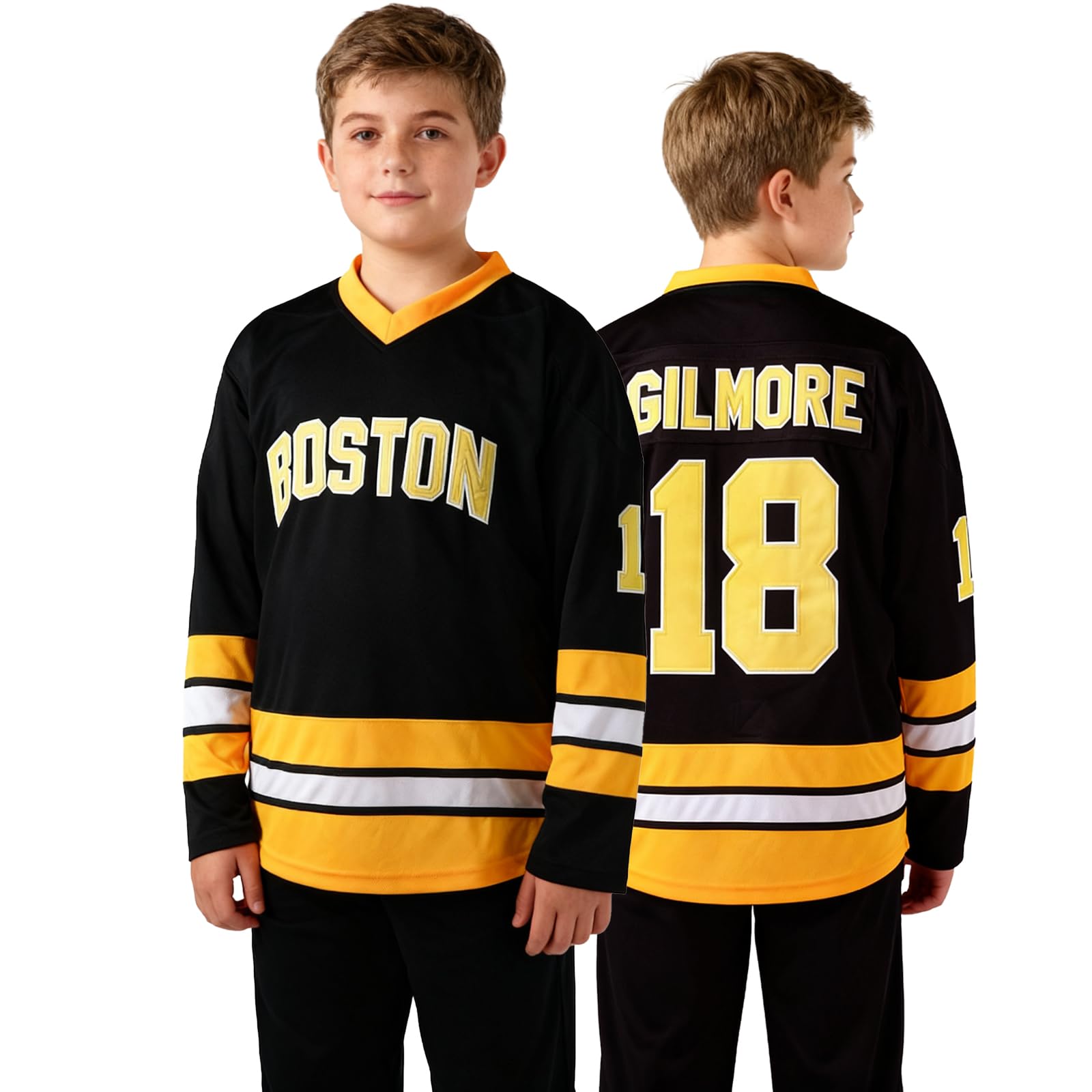 Youth Happy Gilmore #18 Adam Sandler 1996 Movie Stitched Ice Hockey Jersey for K