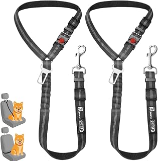 Dog Seat Belts for Cars UK, Headrest Dog Car Seat Belt, Bungee