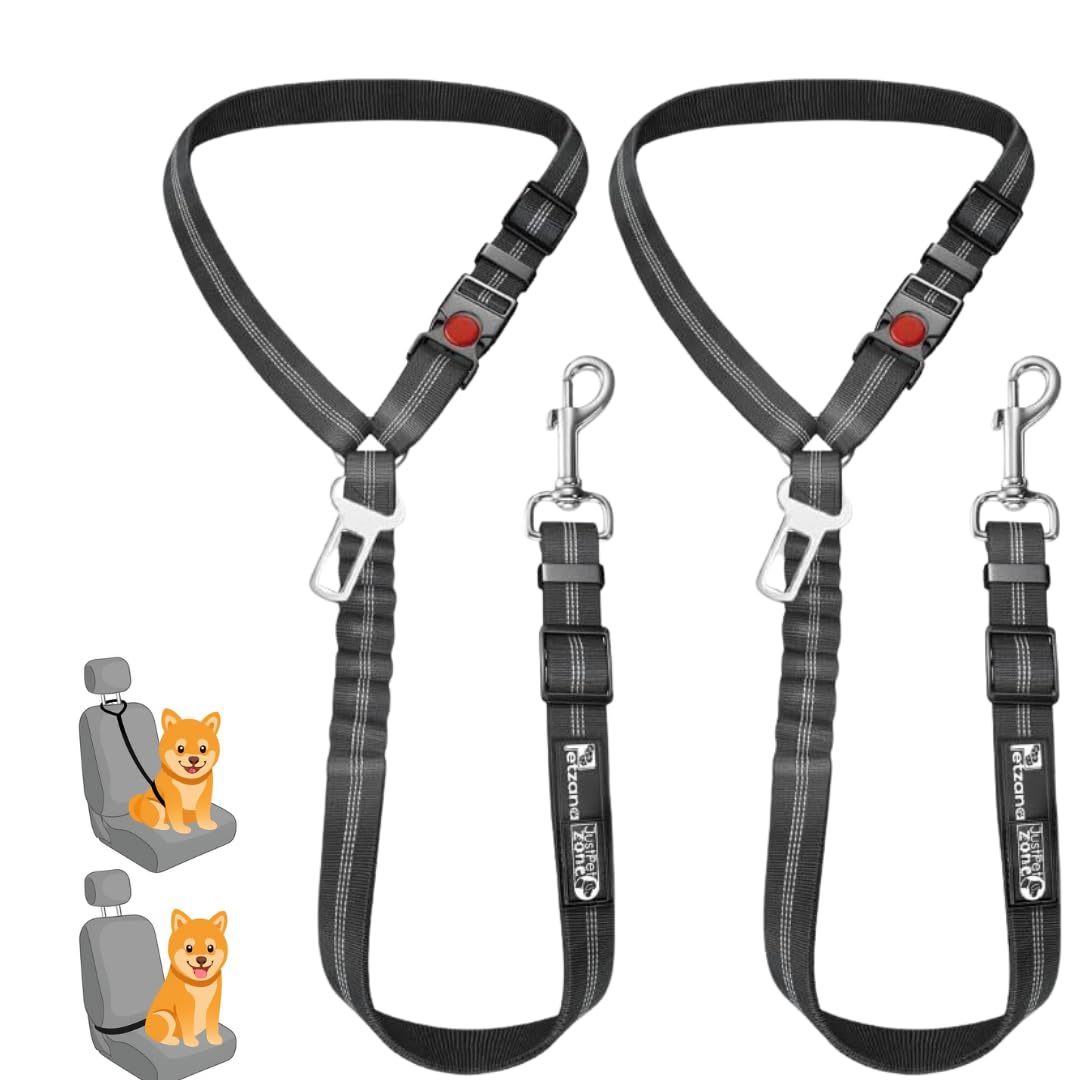 Dog Seat Belts for Cars UK, Headrest Dog Car Seat Belt, Bungee