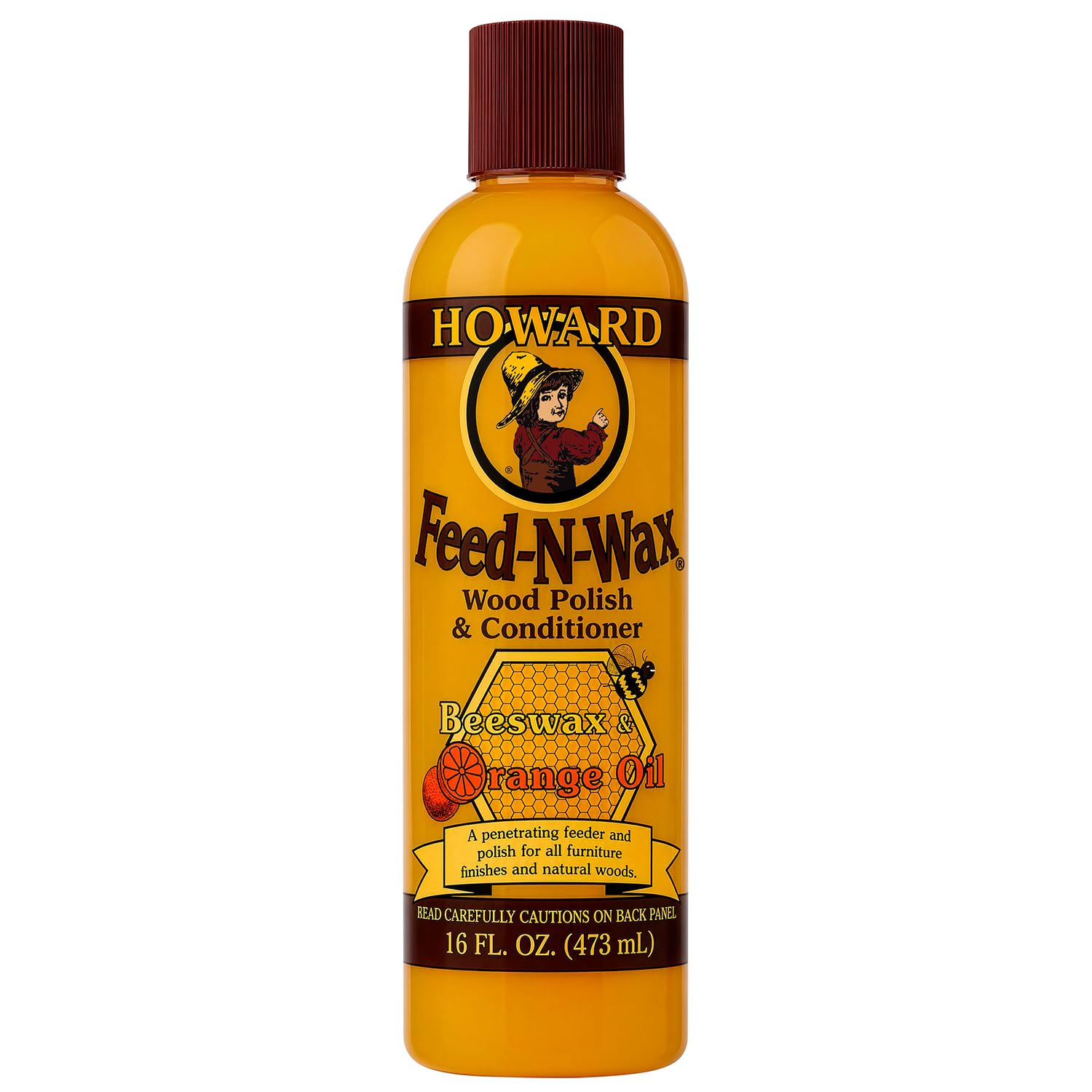 Howard Products Beeswax Wood Polish & Conditioner, Feed-N-Wax, Beeswax Furniture