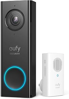 eufy Security Wi-Fi Video Doorbell, 2K Resolution,Real-Time Response, No Monthly Fees, Secure Local Storage, Wireless Chime (Requires Existing Doorbell Wires, 16-24 VAC, 30 VA or Above)(Renewed)