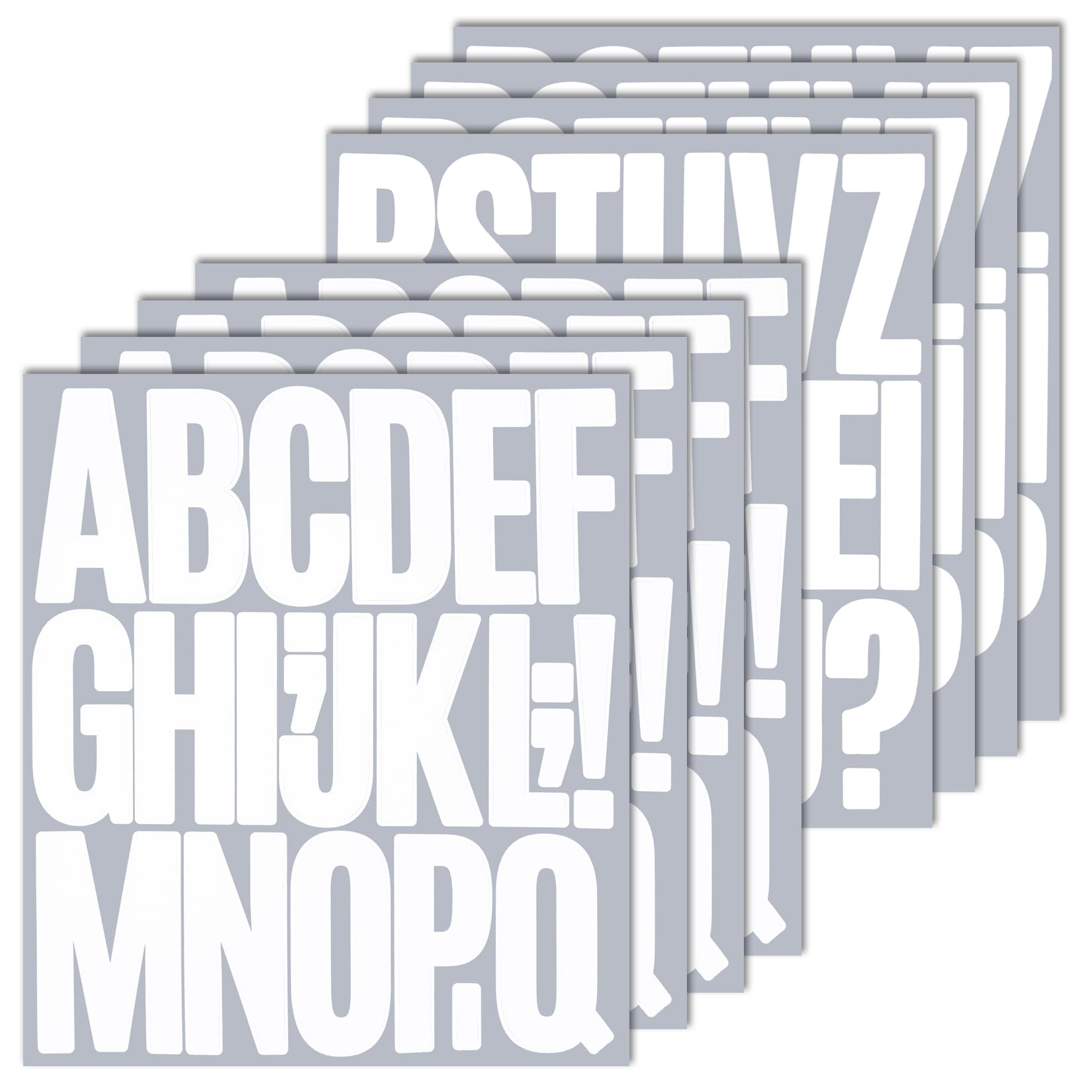 BINLINHONGO 164 Large Alphabet Stickers, 8 Sheets 3 Inch Self-Adhesive Vinyl Let