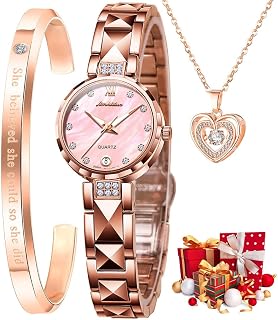 OLEVS Mens Square Analog Quartz Date Stainless Steel Waterproof Luminous Two Tone Wrist Watch