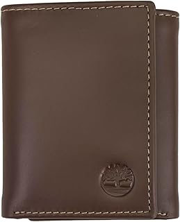 Timberland Men's Leather Trifold Wallet with ID Window