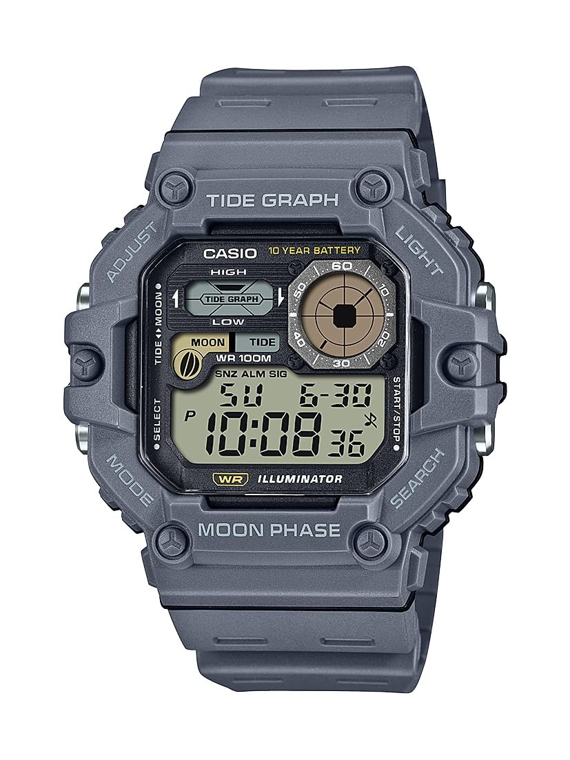 Casio Illuminator Tide Graph Moon Phase 10-Year Battery Digital Watch