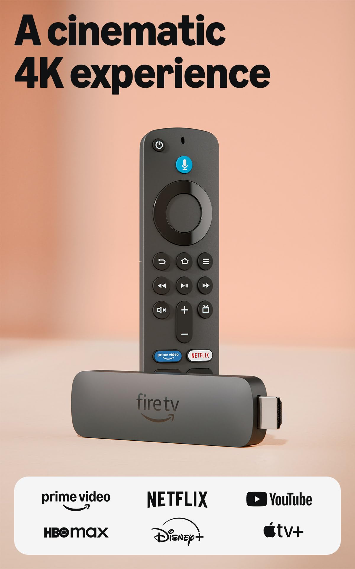 Amazon Fire TV Stick 4K Plus with AI-powered Fire TV Search, Wi-Fi 6, stream hun
