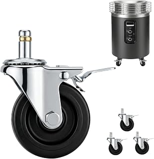 Wheels for Ninja Fireside 360 Fire Pit, Plug-and-Go, 3 Inch, Casters Only | Come with Brake, 360 Degree Swivel, Wear Resistance, Noise Free, Set of 4, Firepit Accessories for Ninja Outdoor Heater