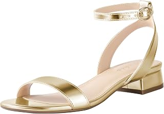 Ankis Black Nude White Red Women Sandals Comfortable Walking Strappy Open Toe Sandals for Women Dressy Summer 1 Inch Low block Heel Flat Adjustable Ankle Strap Wide Available 2023