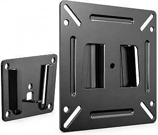 RV TV Mount Monitor Wall Mount Camper 14-24 Inch LED LCD Low Profile Flat Curved Screen TV or Computer, Small Fixed Monitor Bracket with Screw