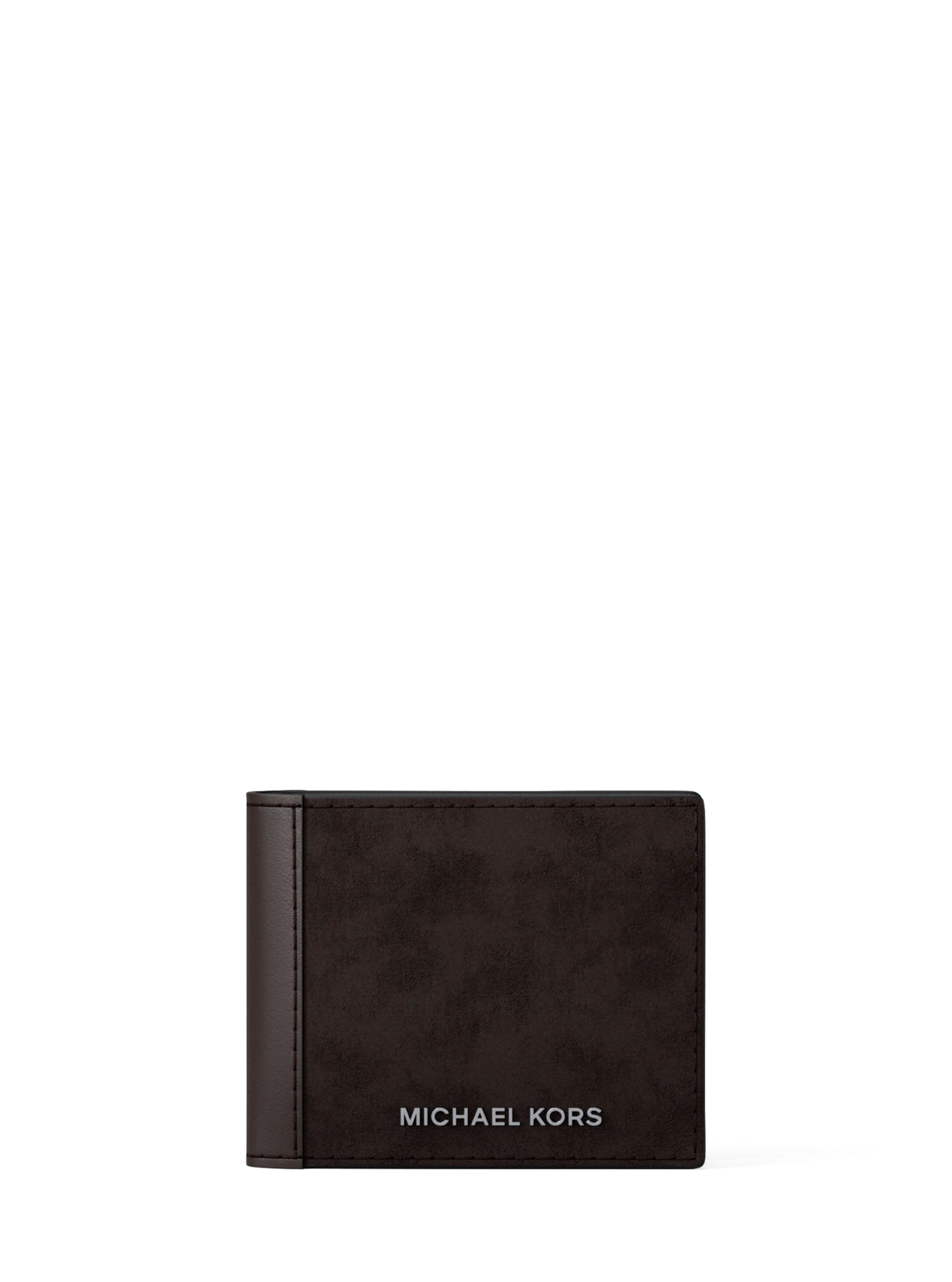 Michael Kors Mason Billfold Portafoglio Uomo, Hardware argento/pelle scamosciata