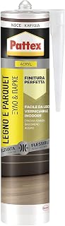 Pattex Wood & Parquet Acrylic Sealant, Silicone for Wood, Excellent for Sealing Wood, Parquet, Cabinets, Fixtures, Clogs, Paintable, Walnut, 280 ml Cartridge